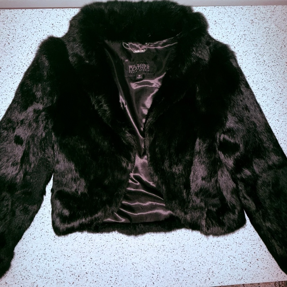 Wilsons Leather Black Teddy Jacket